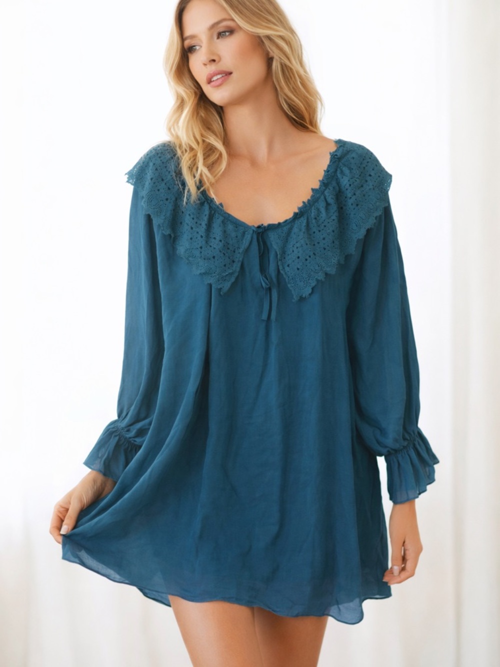 Vintage Victoria Secret Nightie Dark Teal Blue